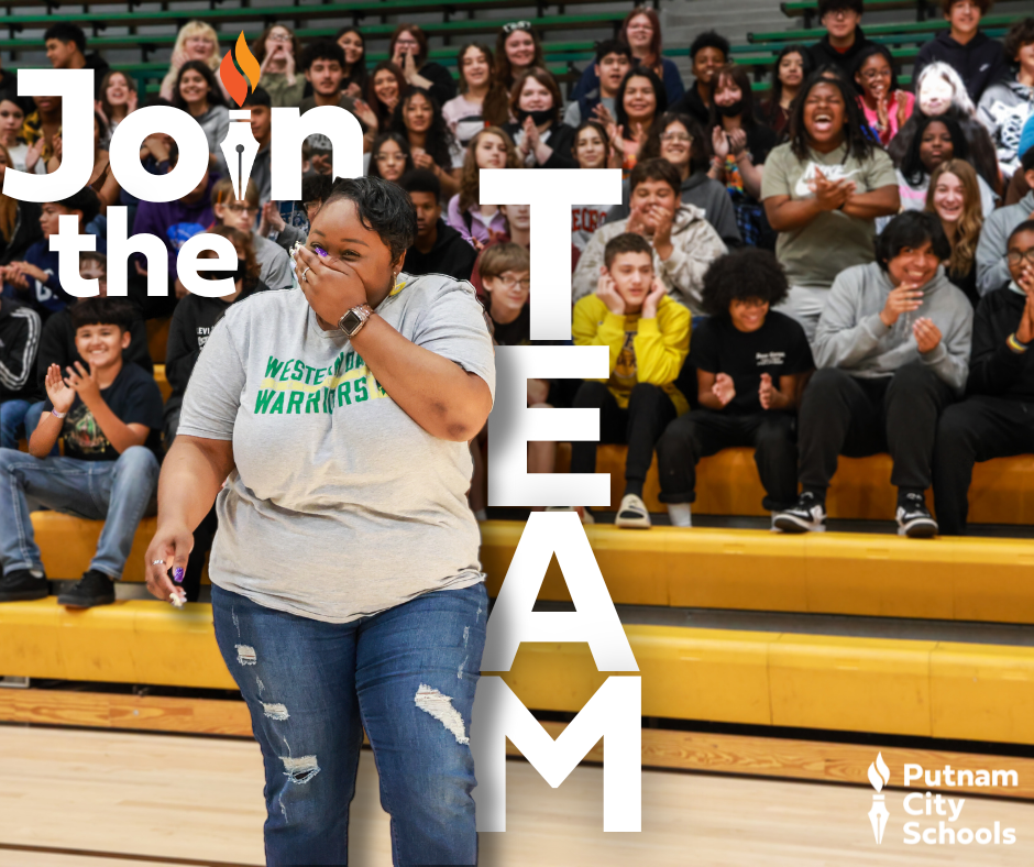 join the team image graphic with teacher
